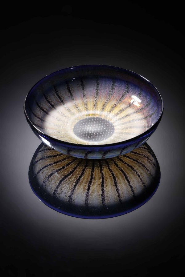 decorative bowl glass glass art by allister Malcolm