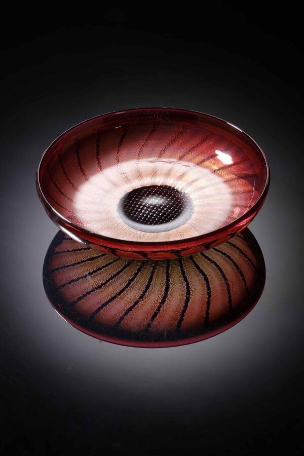 decorative bowl glass glass art by allister Malcolm